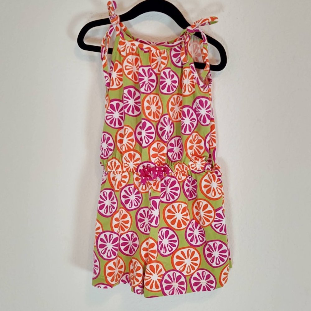 Kellys Kids 6 7 Romper Shorts Sleeveless Green